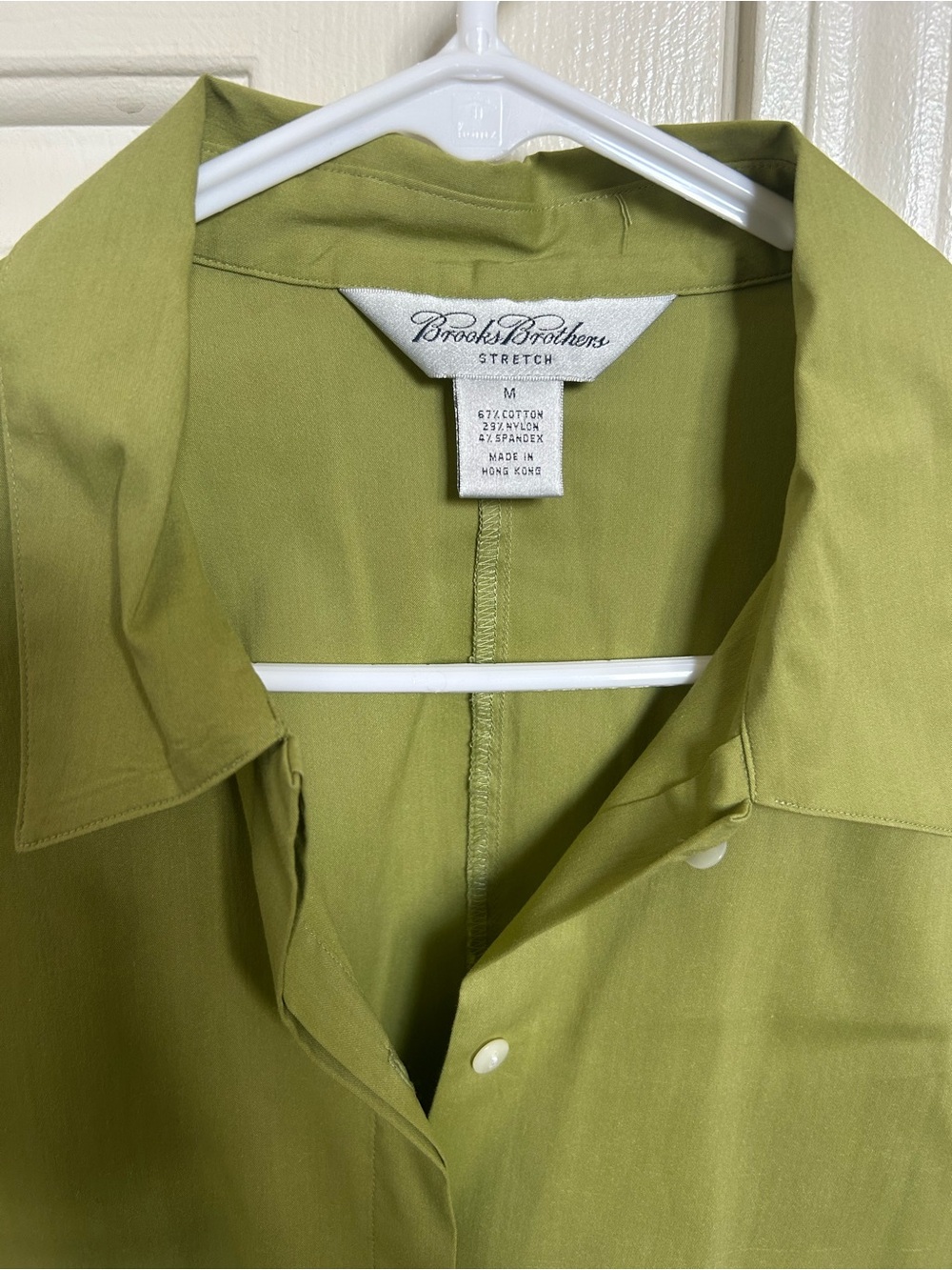 Brooks Brothers Olive-Green Button Front Stretch Shirt - Picture 2 of 3